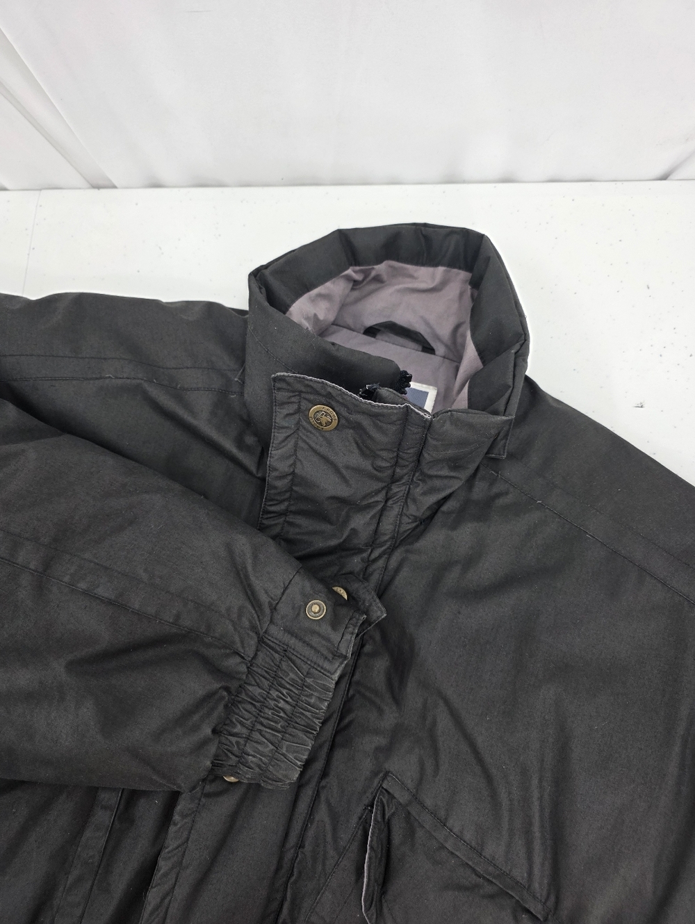Vintage Argus Down‎ Feather Puffer Winter Coat Men's Size Medium Black No Hood.